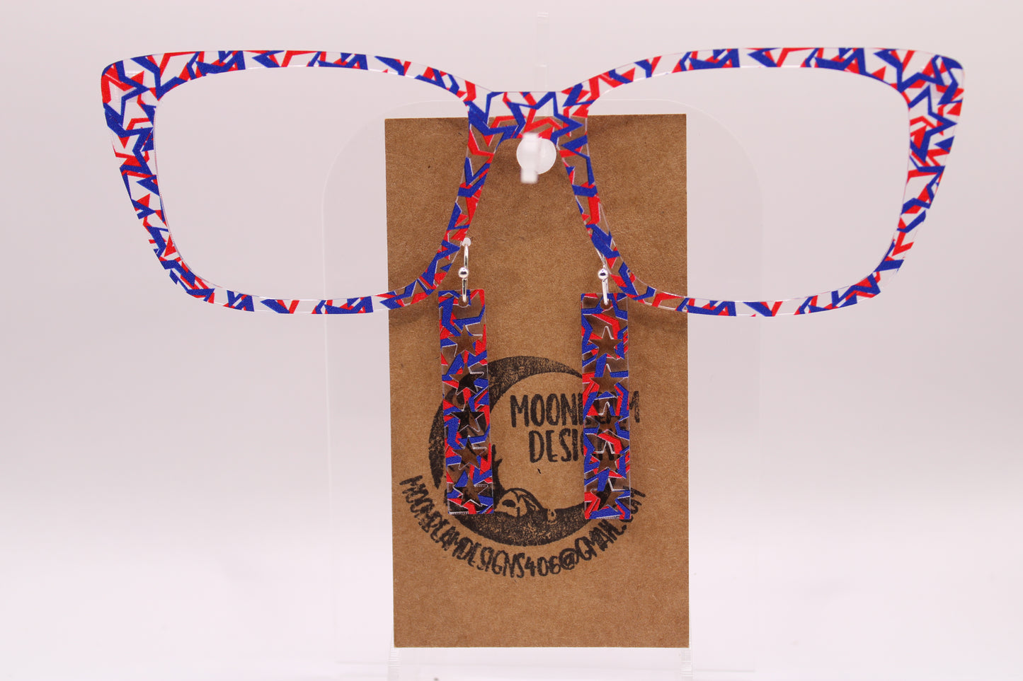 Patriotic Stars Topper With Earrings