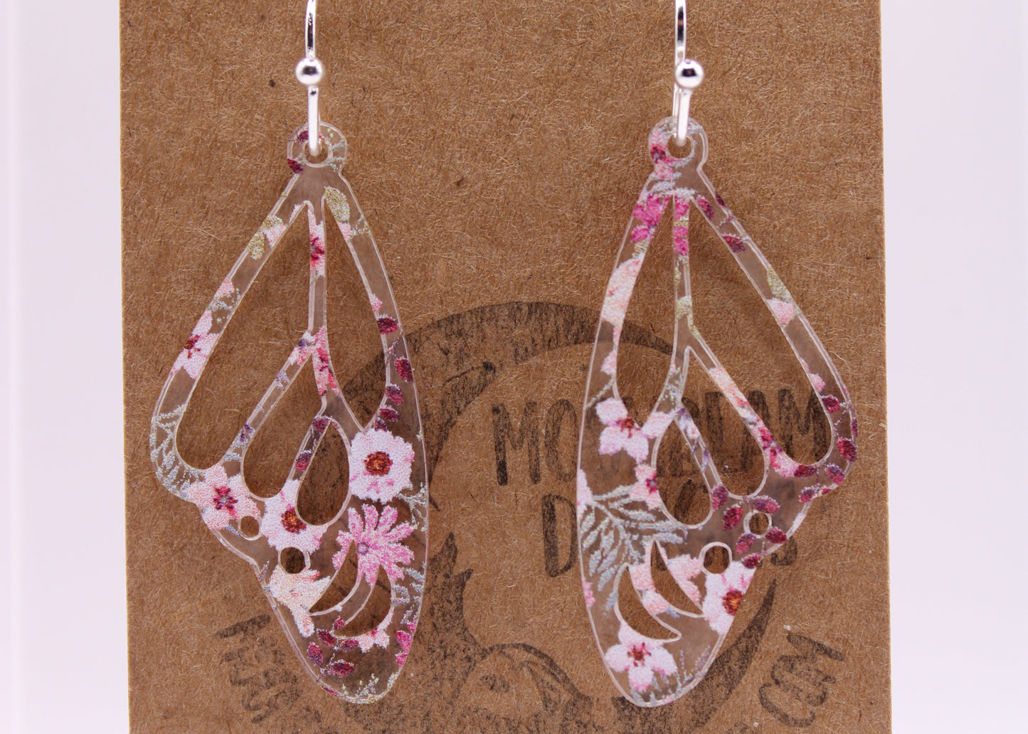 Dusty Pink Floral Earrings