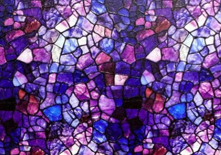 Purple Stained Glass Earrings
