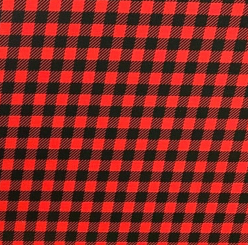 Red and black buffalo plaid Earrings