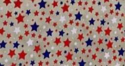 Red White and Blue Star Topper (clear)