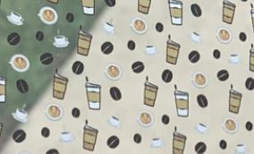 Coffee cups and beans Topper (clear)