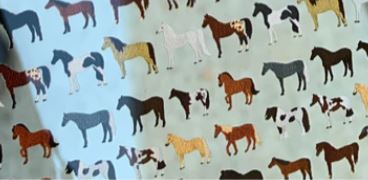 Horse Topper with earrings (clear)