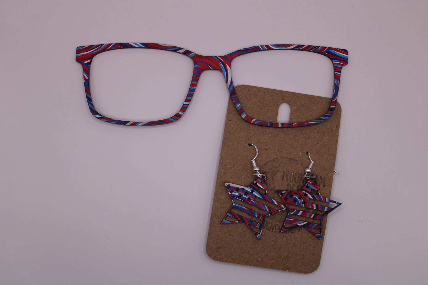 Patriotic Swirl With Earrings