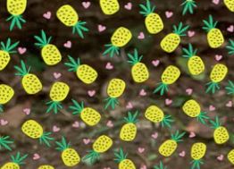 Pineapple Toppers w/earrings (clear)