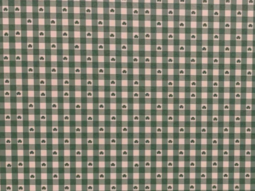 Shamrock Plaid Topper With Earrings
