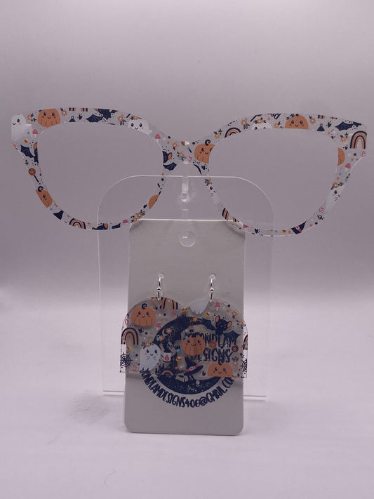 Boho Halloween topper w earrings