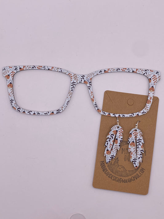Fall floral topper w/earrings