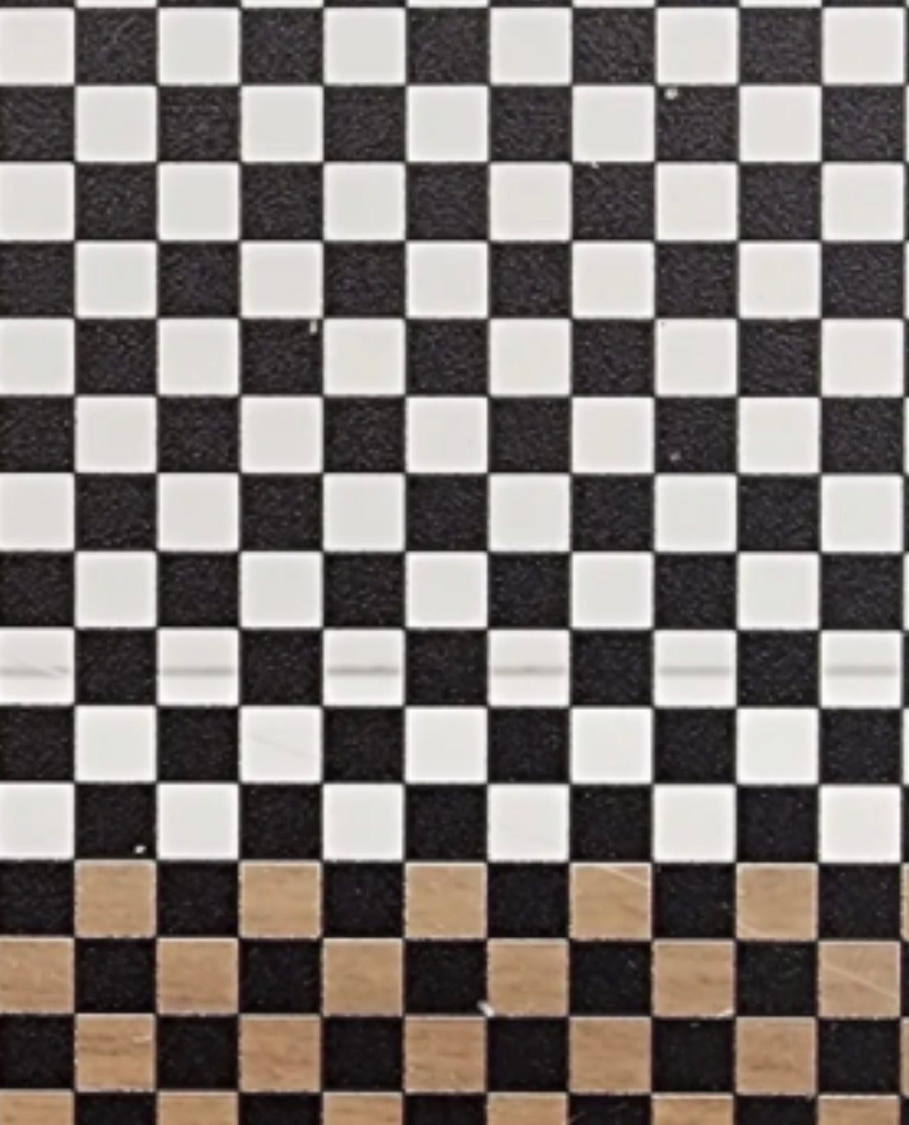 Black & clear checkered topper