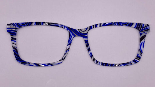 Blue & Silver Swirl topper