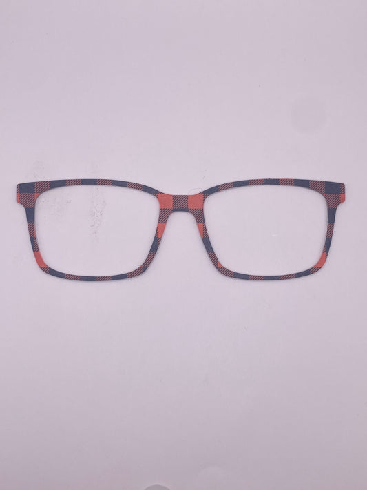 Black & Orange buffalo plaid topper