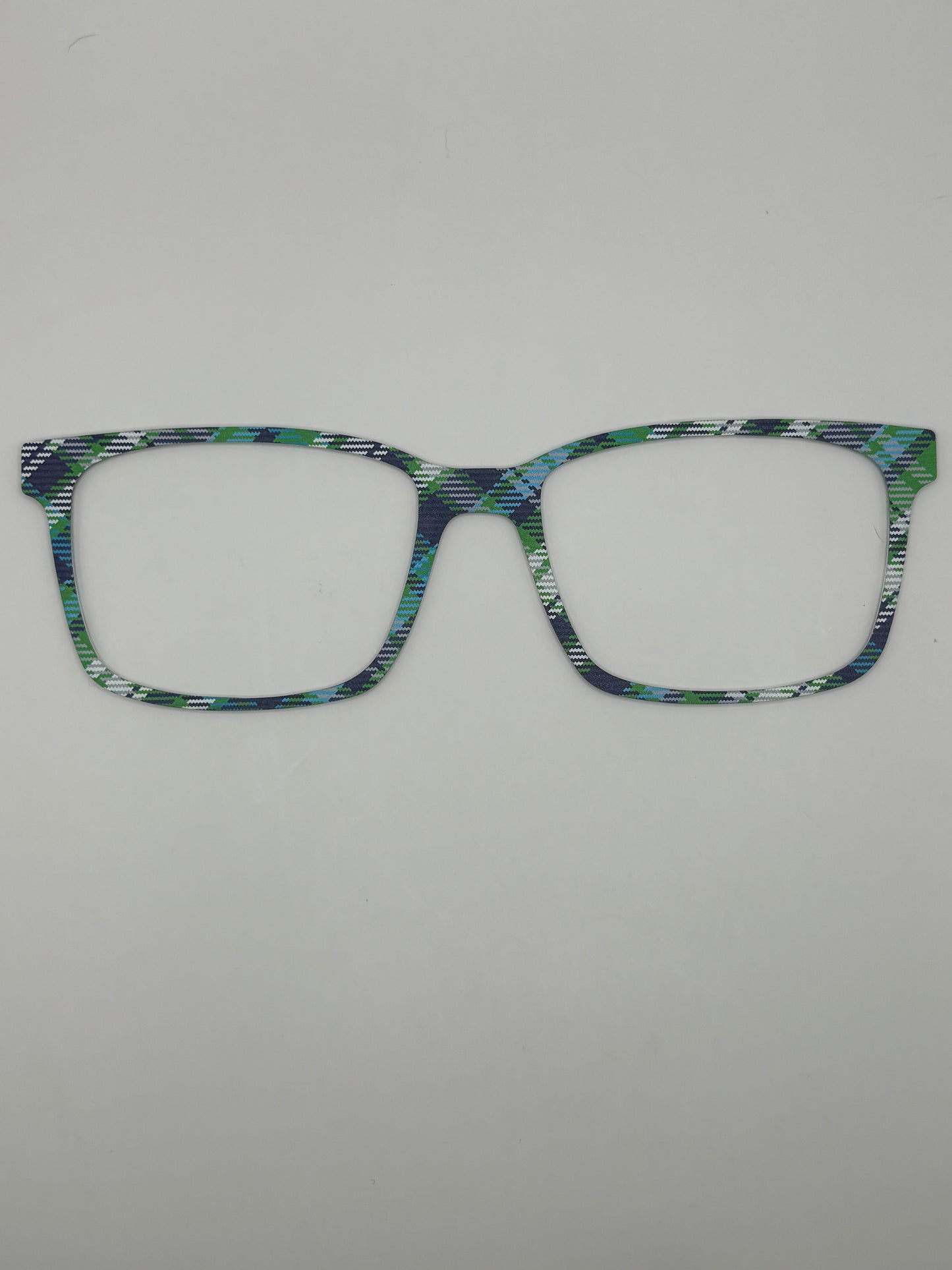 Blue & green plaid topper