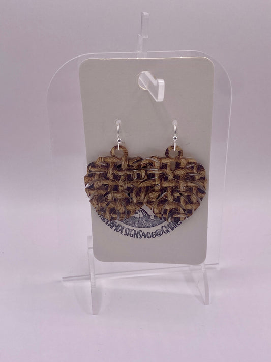 Burlap earrings