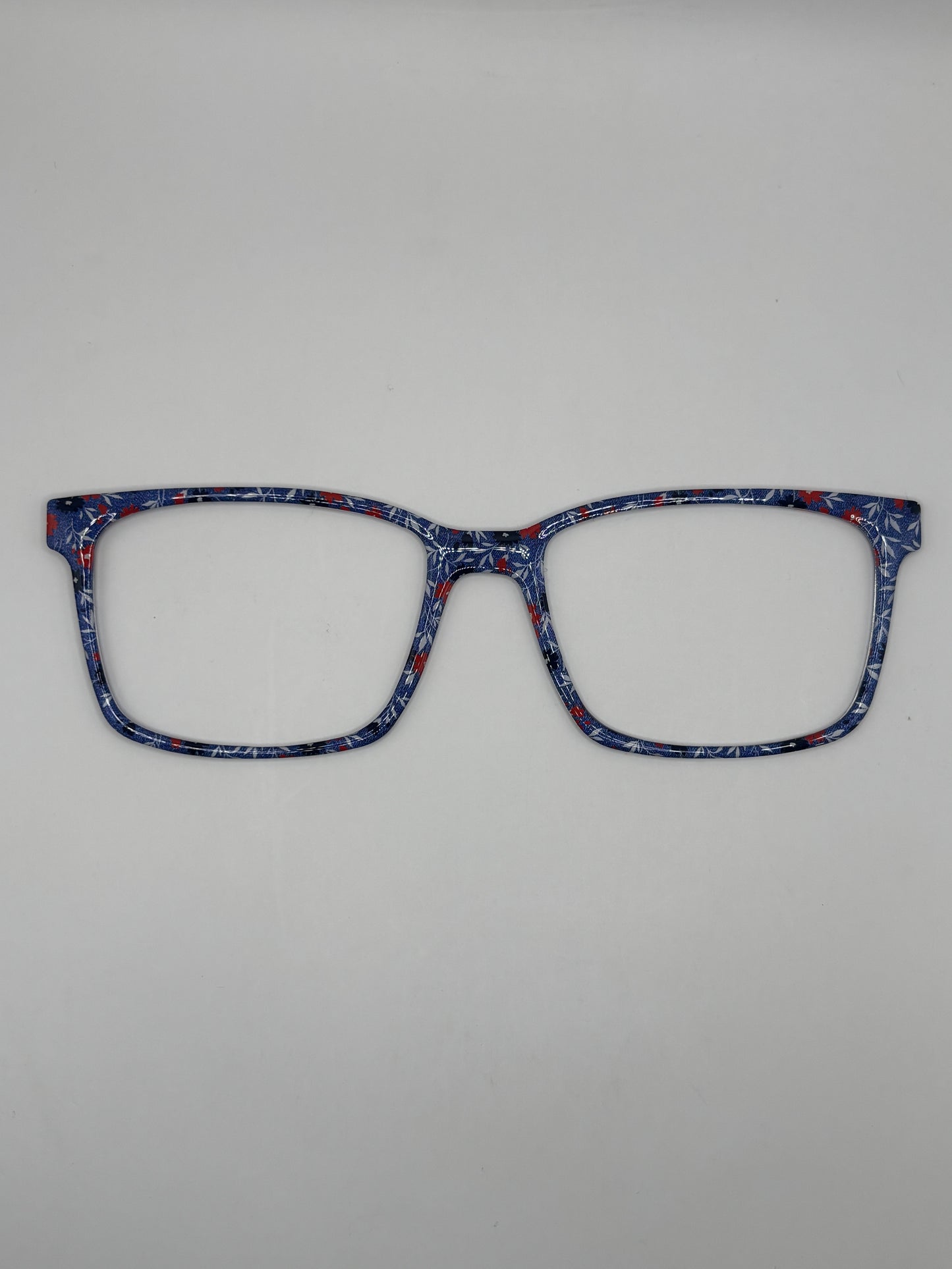 Patriotic poppies on denim topper