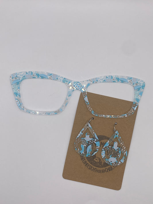 Sea Turtle Topper With Earrings