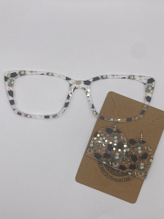Boho graduation Topper With Earrings