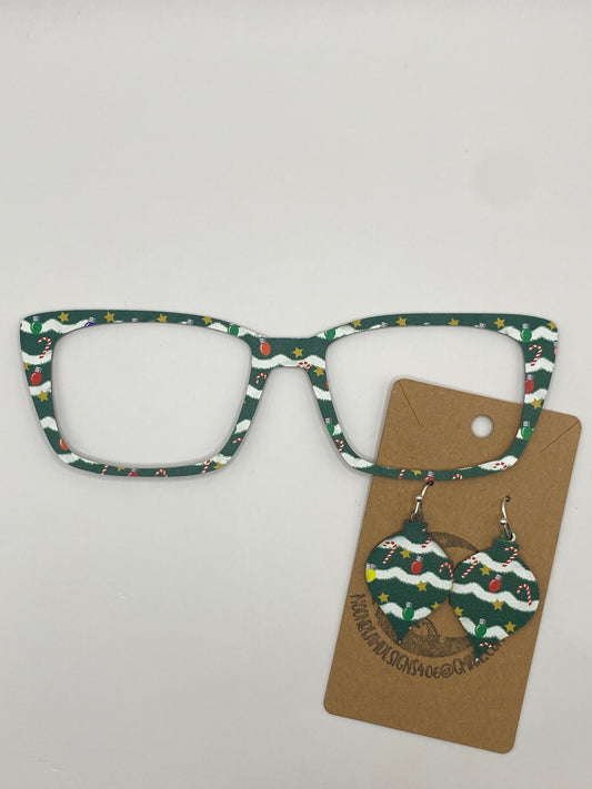 Decorated tree toppper w/earrings
