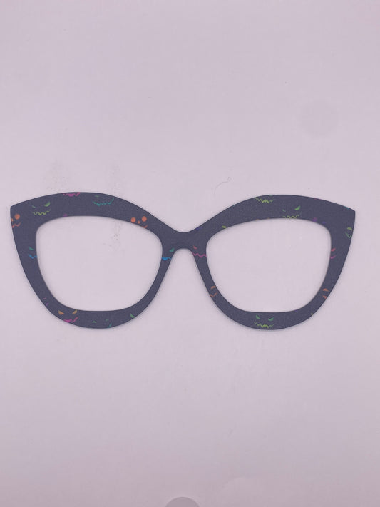 Neon pumpkin faces topper