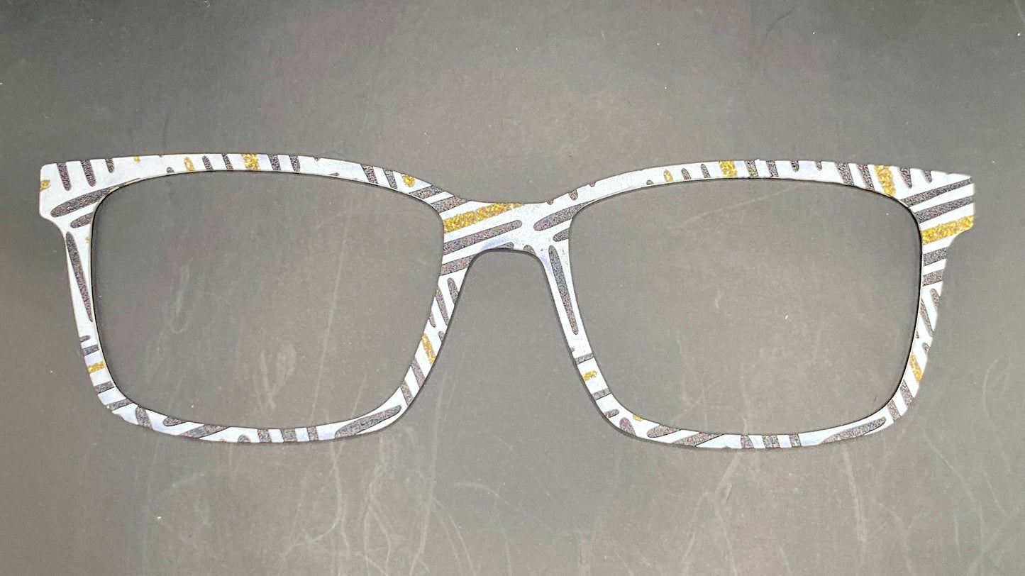 Black & Gold gilded stripes Topper