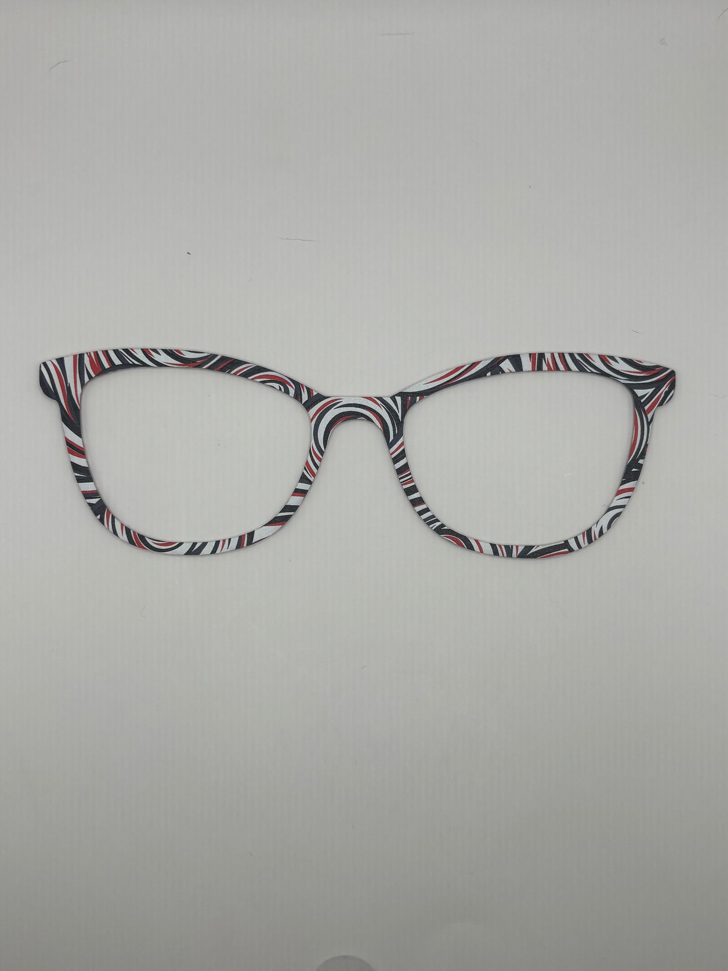 Red, black & white swirl topper