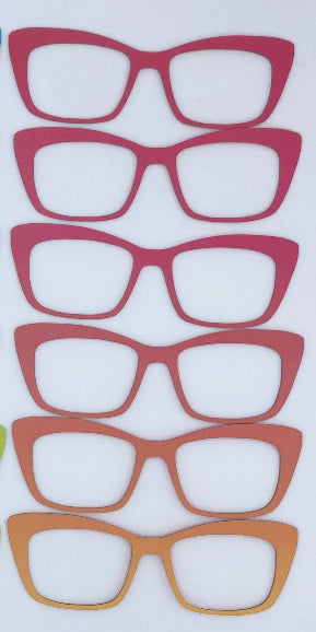 Coral Pink-Orange Gradient Set of 6