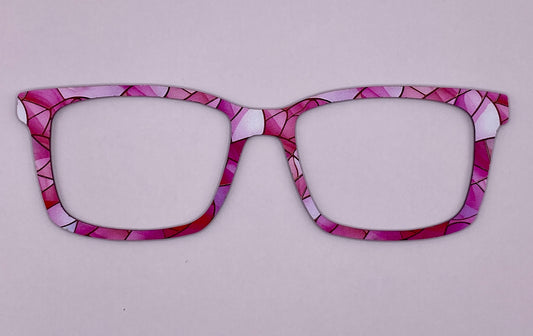 Pink stained glass topper