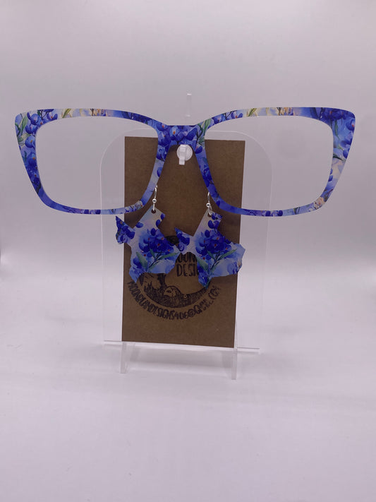 Blue Bonnets Topper With Earrings
