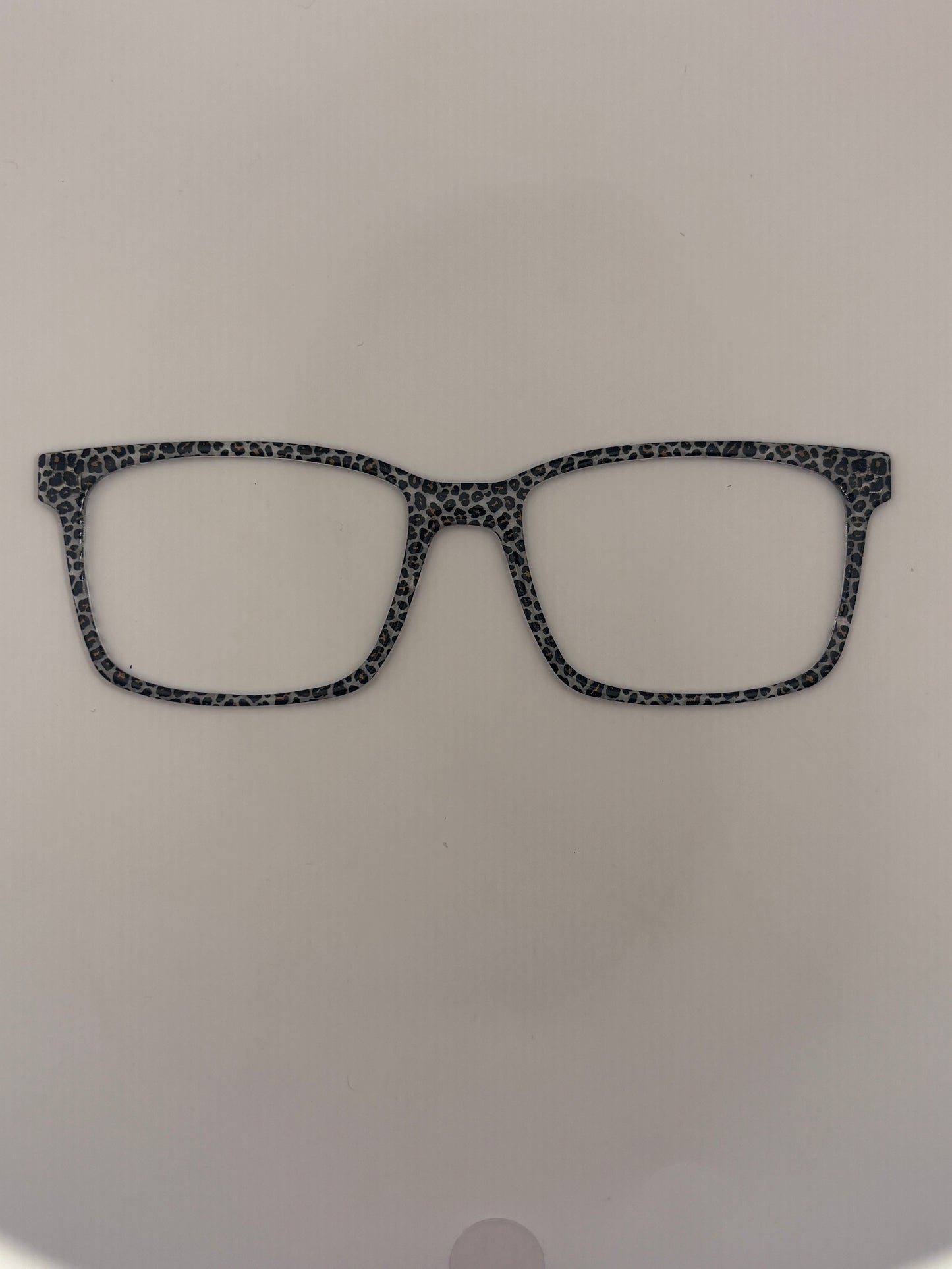 Micro leopard print topper clear