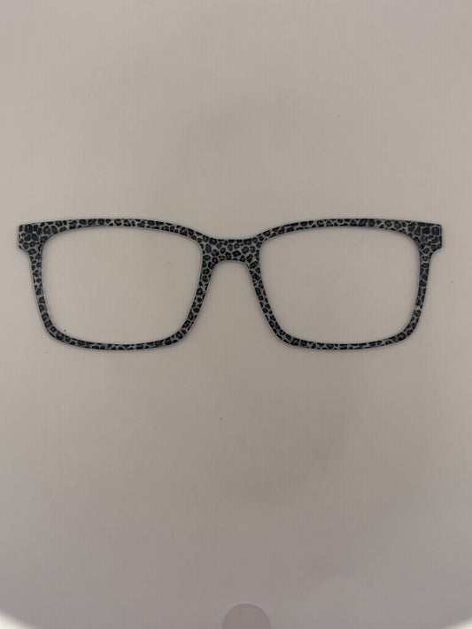 Micro leopard print topper clear