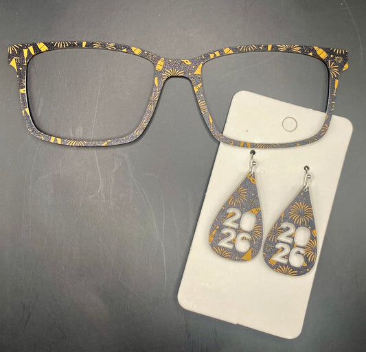 NYE Party topper with earrings