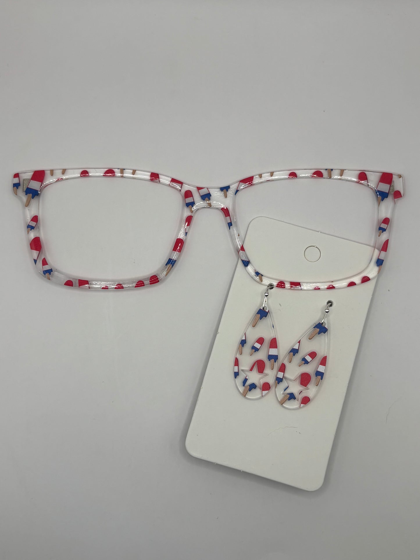Bomb pops topper & earrings
