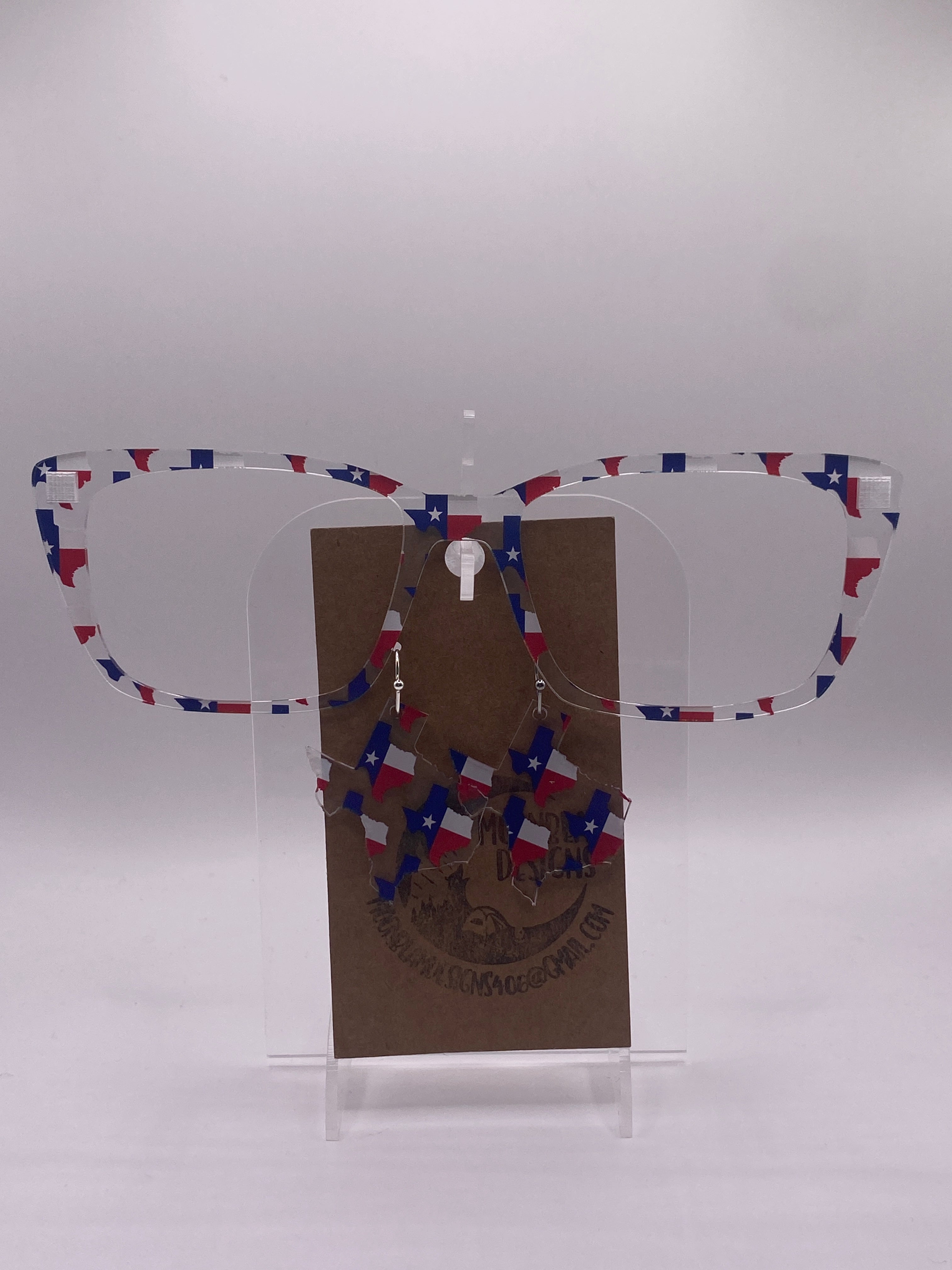 Exas Topper Texas Topper With Earrings (clear) – MoonBeam Designs