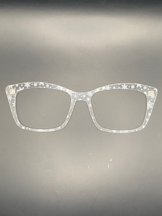 White snowflake topper (clear)