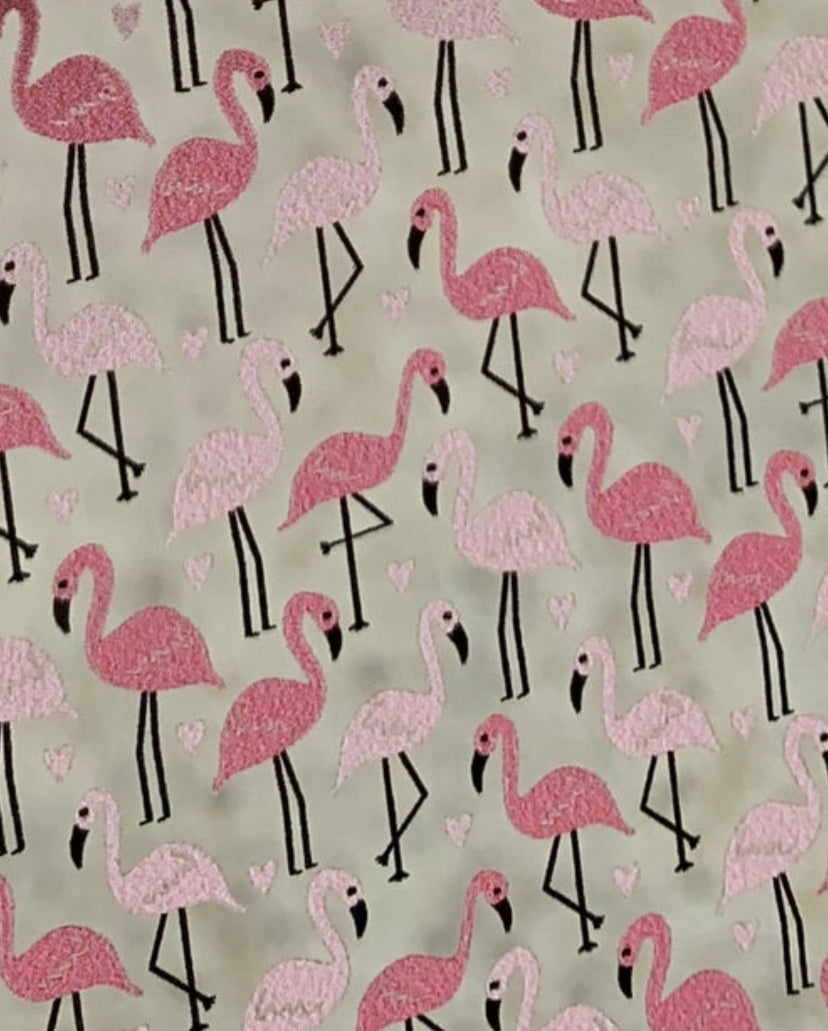 Flamingo Topper With Earrings (clear)