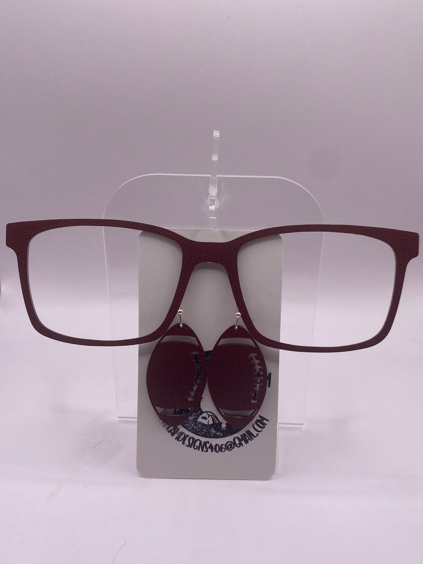 Football texture topper with earrings