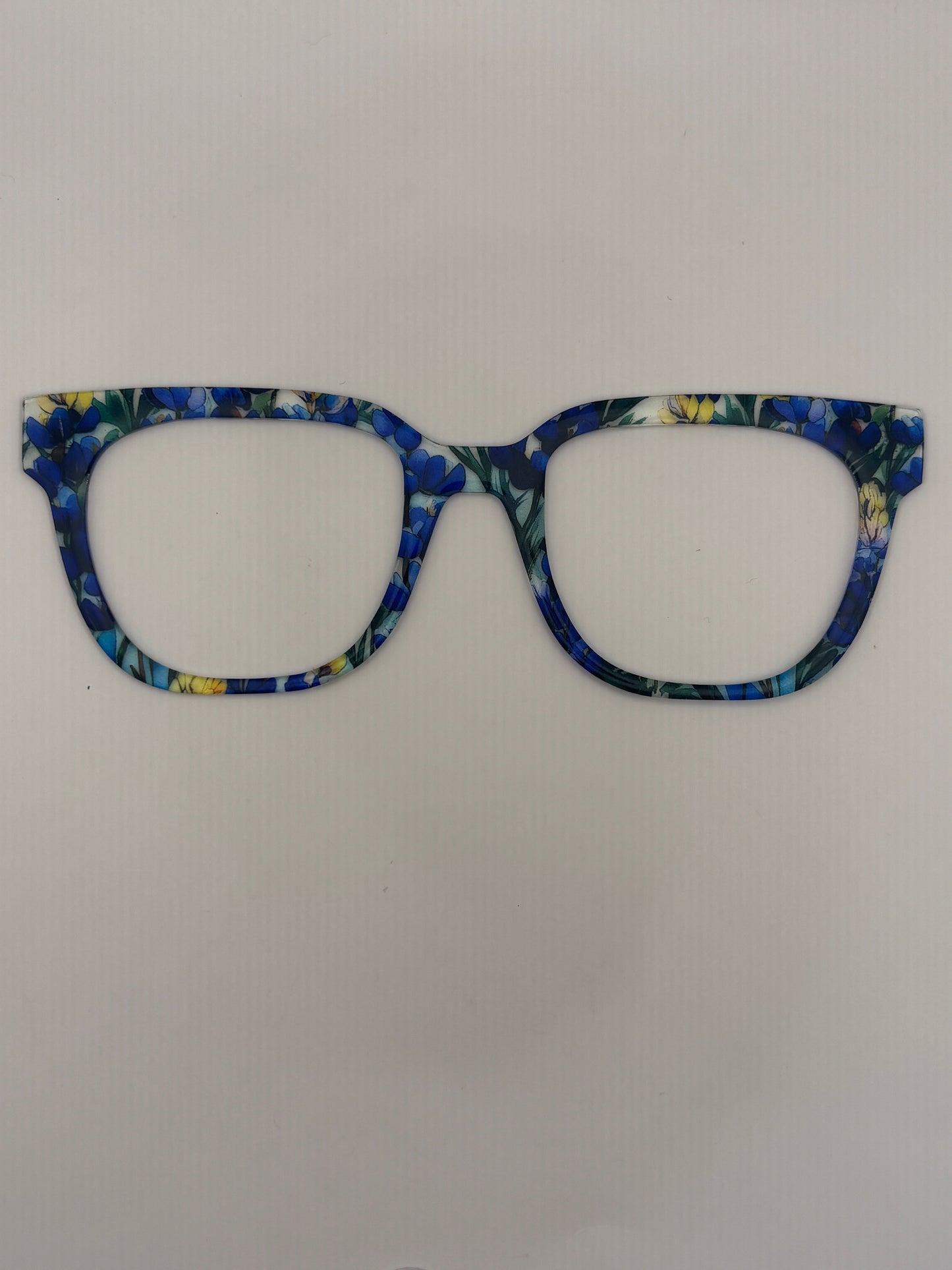 Stained glass bluebonnets topper (translucent)