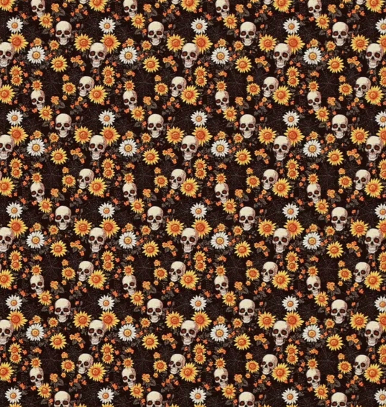 Sunflower skulls topper