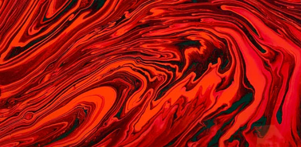 Red & Black swirl Topper With Earrings (translucent)