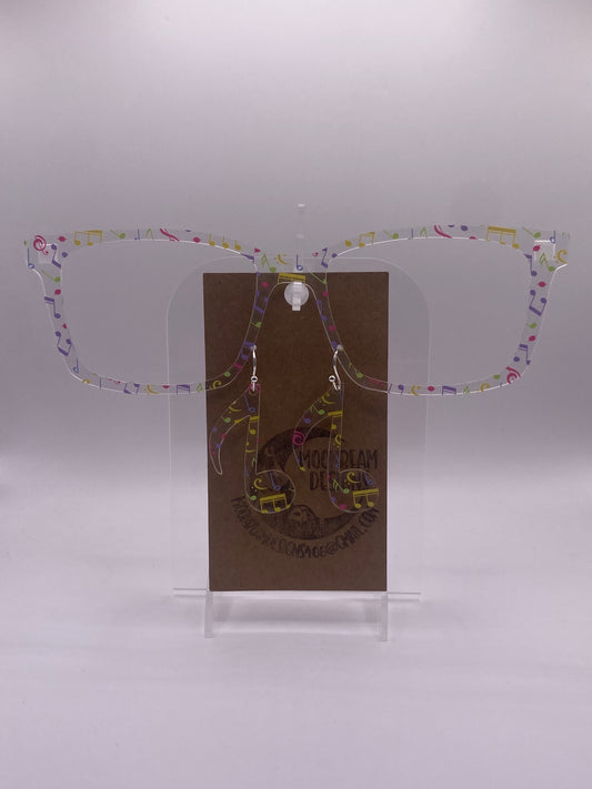 Colorful music Topper With Earrings (clear)