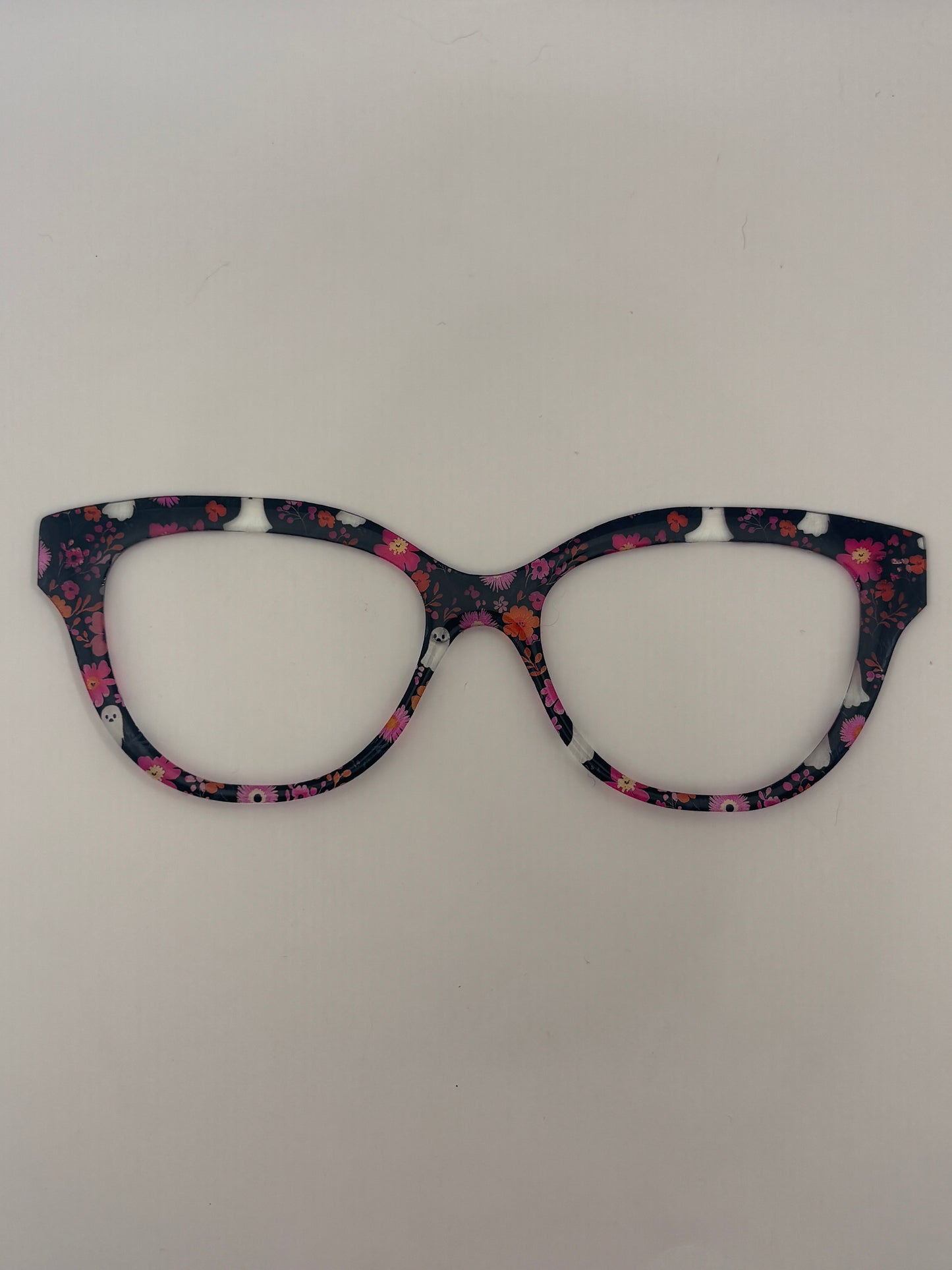 Pink ghost floral topper (transparent)