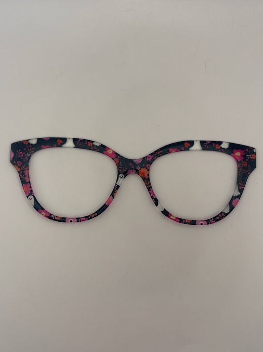 Pink ghost floral topper (transparent)