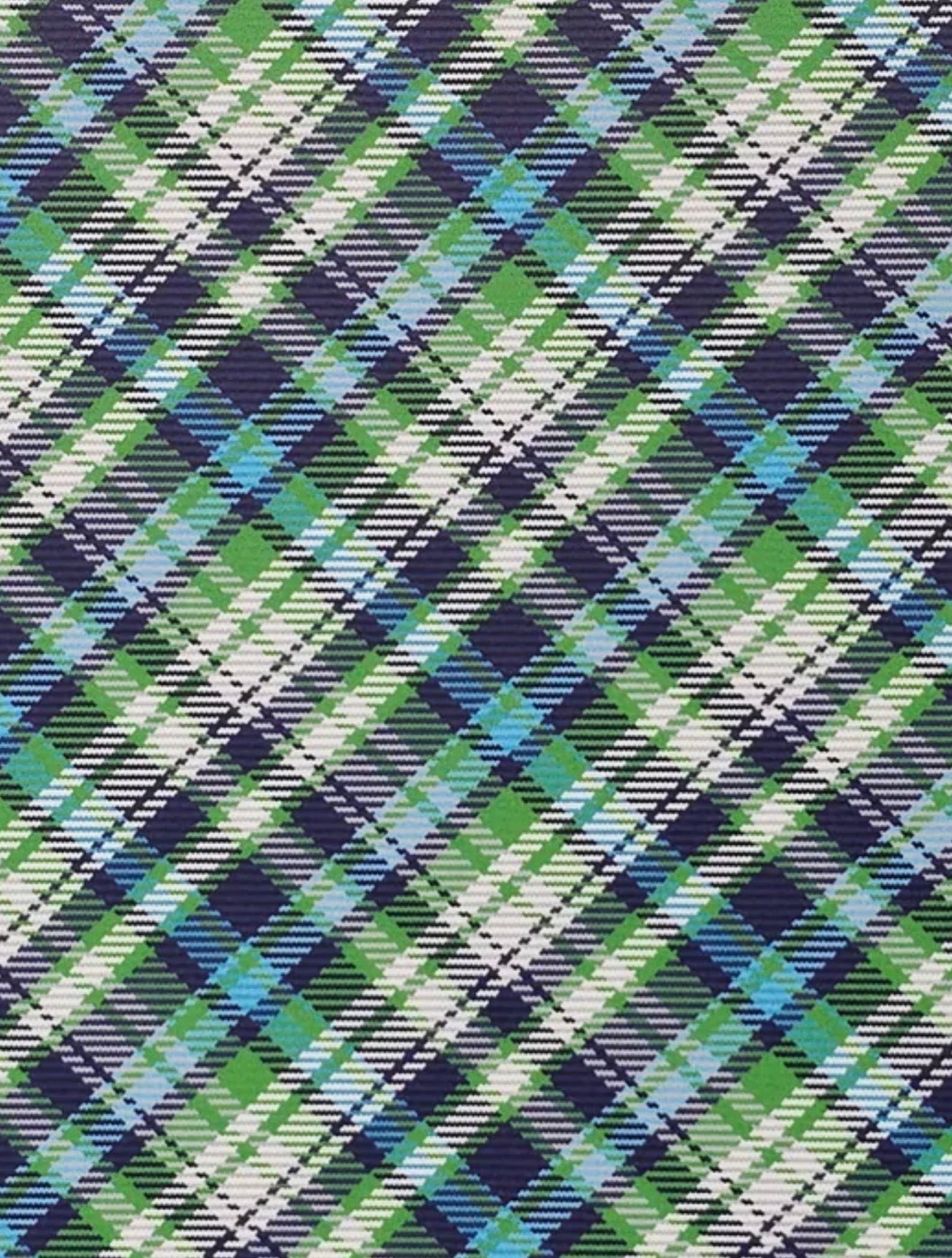 Blue & green plaid topper with earrings