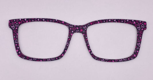 Hot pink hearts topper
