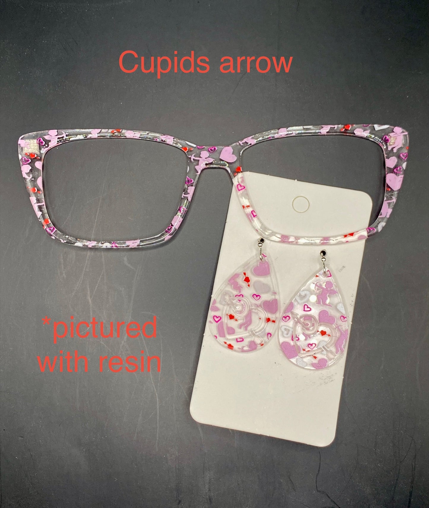 Cupids arrow topper with earrings