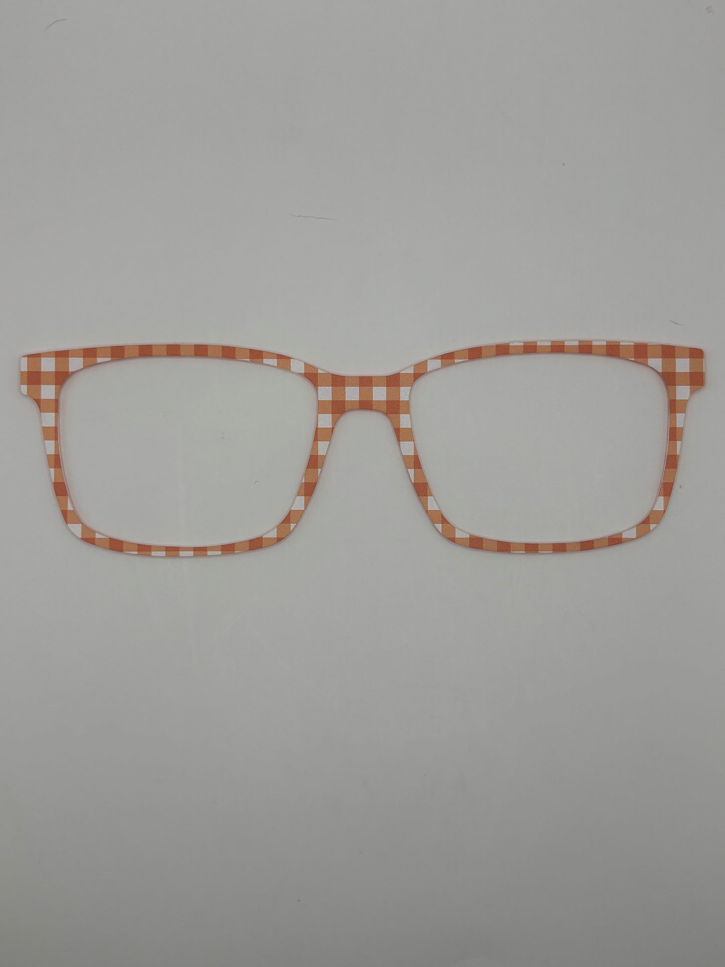 Orange gingham toppers