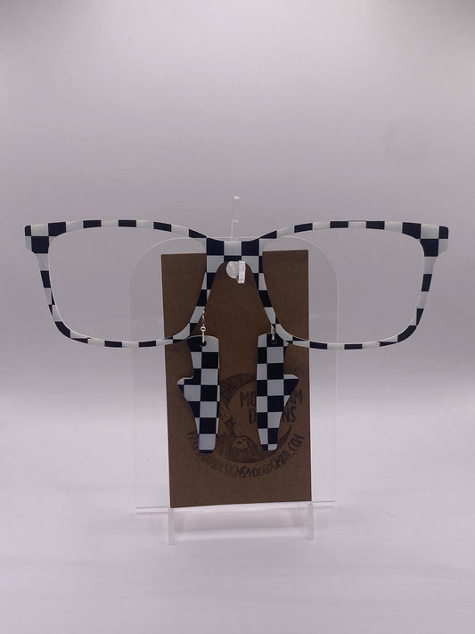 Checkerboard Topper With Earrings