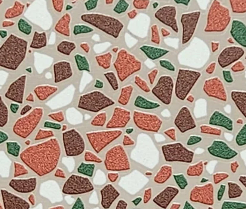 Christmas terrazzo topper with earrings