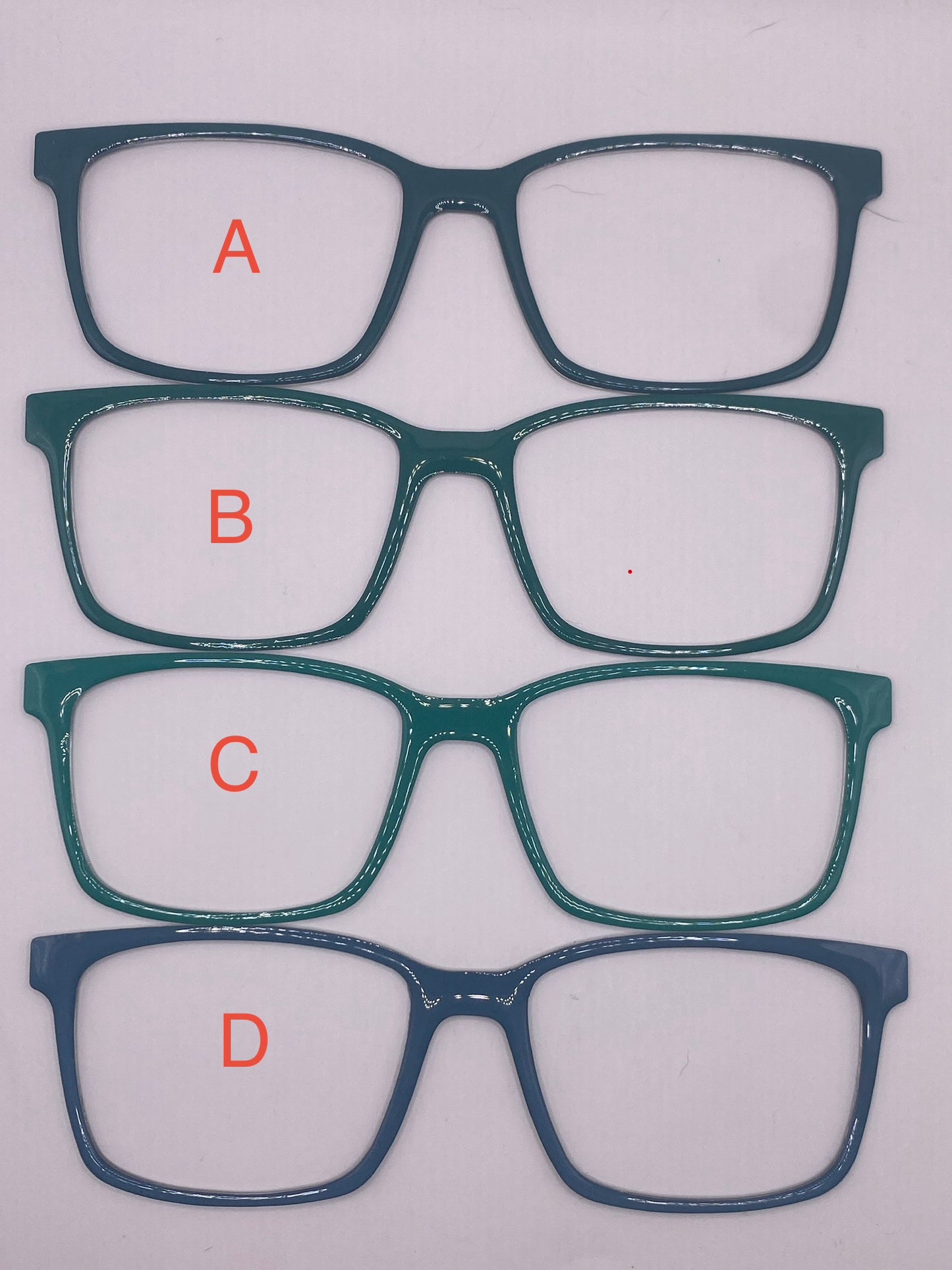 Shades of teal and blue toppers