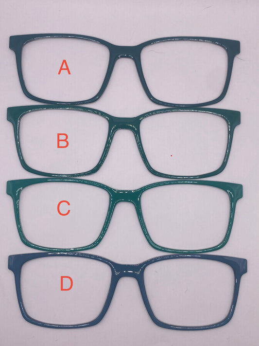 Shades of teal and blue toppers