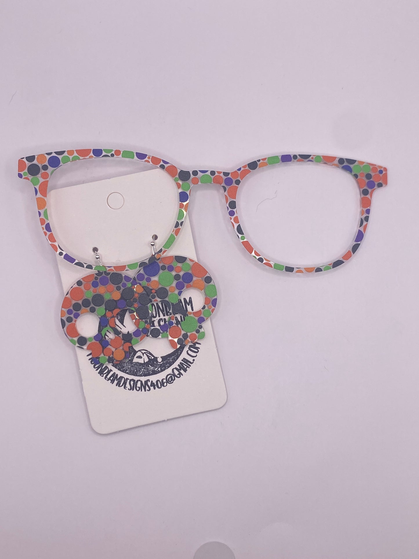 Halloween pokadots topper w earrings